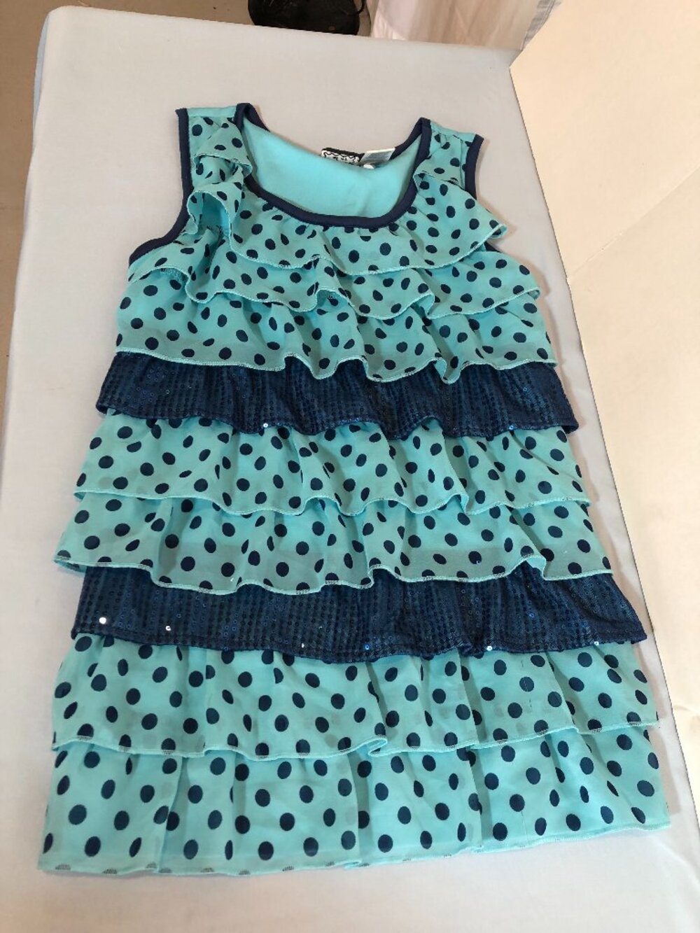 Pogo Club of NY Girls Blue Sleeveless LG 14/16 Top